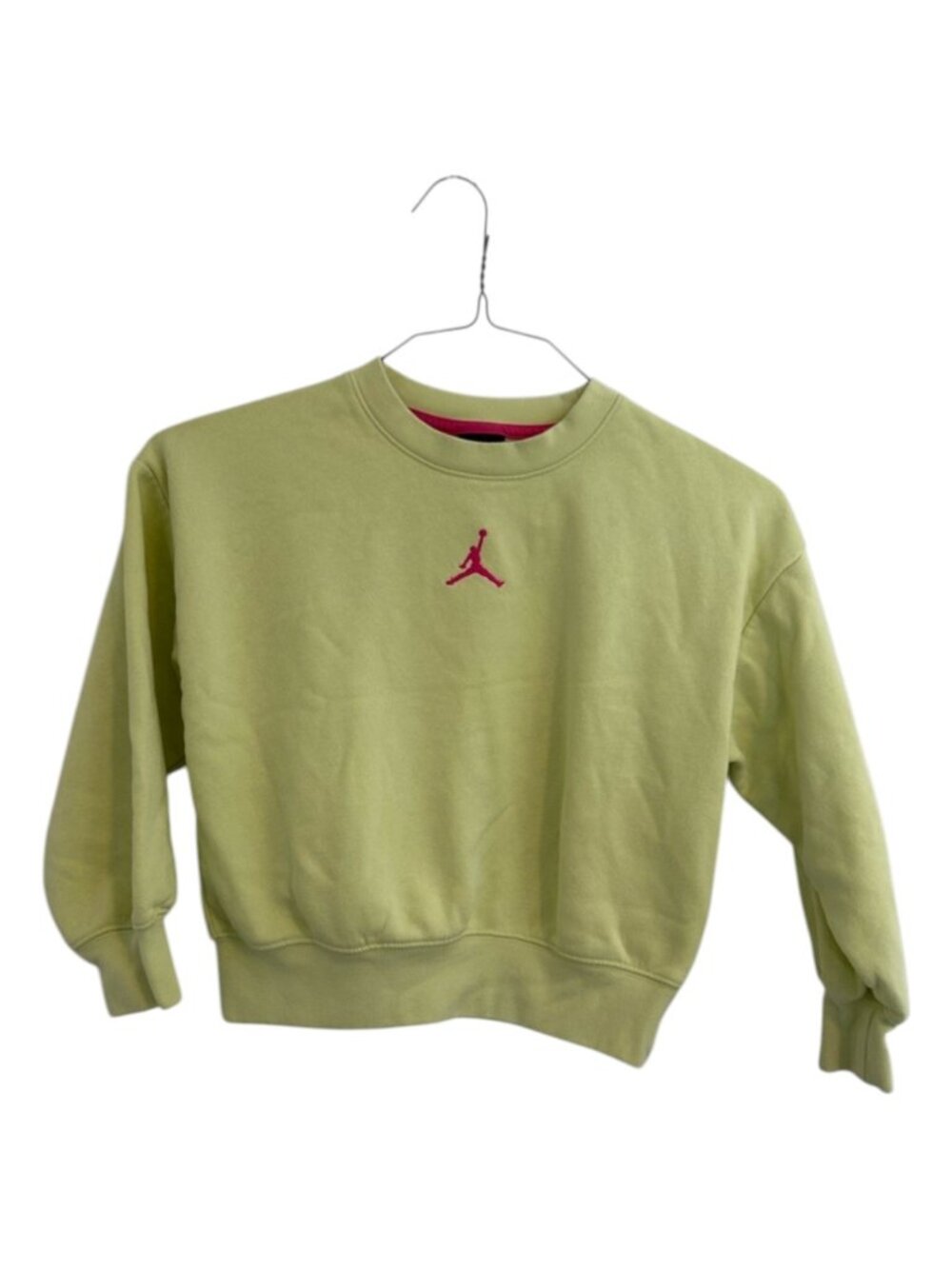 Air Jordan Girls Kids 8-10YR Sweatshirt Yellow Hot Pink